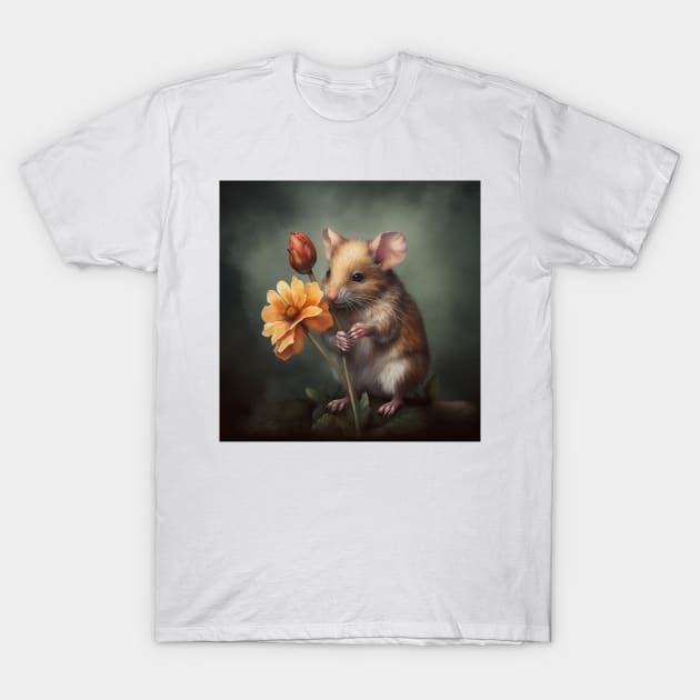 Mouse with Flower T-Shirt by ZUCCACIYECIBO